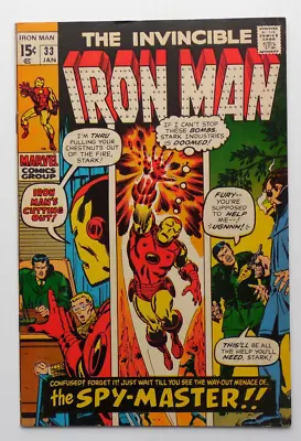 Buy The Invincible Iron Man No 33 Marvel Comics  1971 Bronze Age Spy-master Stan Lee • 16.04£