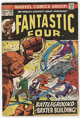 Buy Fantastic Four 130 Marvel 1973 VG Inhumans Black Bolt Medusa Thundra Sandman • 10.44£