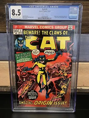 Buy The Cat #1 - CGC 8.5 11/1972 Marvel Comics - 1st Greer Grant (Later TIGRA)!! • 158.86£