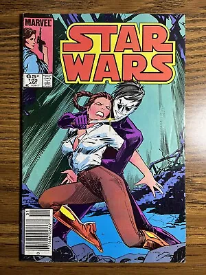 Buy Star Wars 103 Newsstand Leia Organa Luke Skywalker Cover Marvel 1986 Vintage • 15.74£