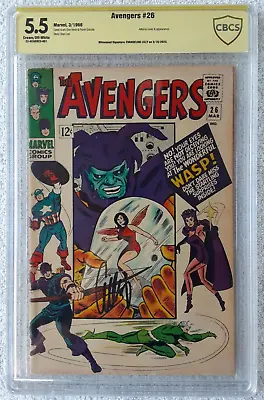 Buy Avengers #26 (Marvel, 3/66) CBCS 5.5 FN-  Signature: EVANGELINE LILY - Wasp  • 1,028.26£