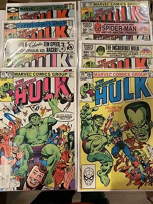 Buy Incredible Hulk Comic Book Lot 8 Comics 246 260 262 266 267 278 279 284 All VF + • 26.06£