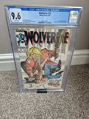 Buy Wolverine #10, 8/1989, Cgc 9.6 Vs Sabertooth. Rare!!!! • 90£