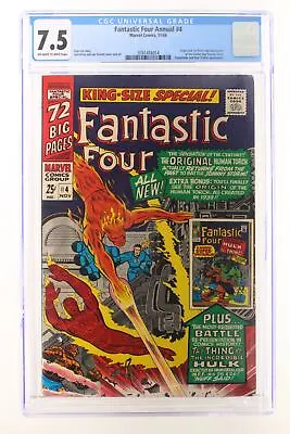 Buy Fantastic Four Annual #4 - Marvel Comics 1966 CGC 7.5 Cracked Case • 93.82£