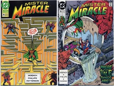 Buy Mister Miracle #15 And #16 (dc 1990) Near Mint First Prints White Pages • 5.50£