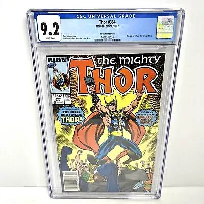 Buy THOR #384 CGC 9.2 Newsstand 1st DARGO KTOR Future Thor White Pages Marvel Comic • 75.03£