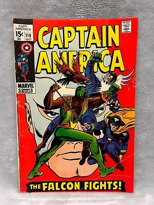 Buy 1969 Marvel Comics Captain America #118 Key 2nd Appearance The Falcon Cover • 42.75£