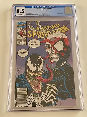 Buy Amazing Spider-Man 347  CGC 8.5 NEWSSTAND Venom App Venom To Join The MCU? • 119.93£