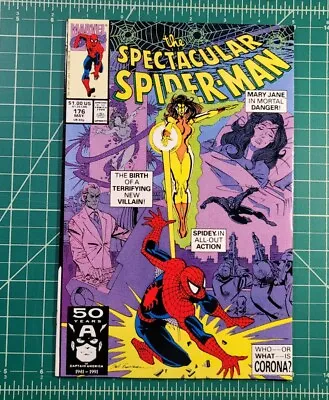 Buy Spectacular Spider-Man #176 (1991) 1st App Corona Sal Buscema Marvel Comic VF/NM • 19.76£