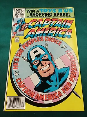 Buy Captain America #250 VF Byrne Avengers Daredevil Spider-Man Dr. Strange N. Fury • 10.24£