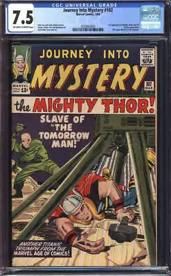 Buy Journey Into Mystery #102 Cgc 7.5 Ow/wh Pages // Marvel Comics 1964 • 339.80£