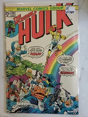 Buy Incredible Hulk #190 MARVEL 1975 AUG Cover Art Herb Trimpe • 12.04£
