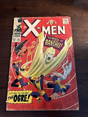 Buy Uncanny X-Men 28 1st Appearance And Cover Of Banshee Marvel Comics 1967 Detached • 56.17£