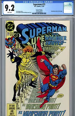 Buy Superman #73 2nd Print (1992) DC CGC 9.2 White Doomsday Cameo! • 31.70£