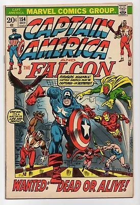 Buy Captain America #154 Marvel Comics (1972) 1st Full App Bucky Barnes 🔑 • 16.34£