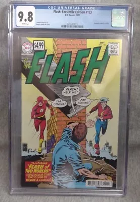 Buy Flash #123 CGC 9.8 Facsimile Edition DC Comics 2022 Flash Of Two Worlds • 43.48£