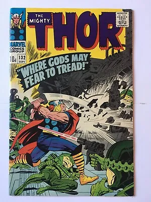 Buy The Mighty Thor #132 VFN (8.0) ( Vol 1 1966) 1st App Ego The Living Planet (2) • 78£