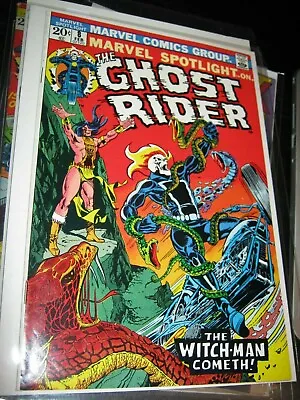 Buy Marvel Comics Spotlight 8  Ghost Rider VF+ 8.0-8.5 1972 Johnny Blaze Stan Lee • 144.76£