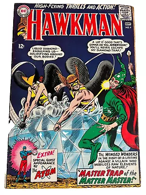 Buy HAWKMAN No 9 Silver Age DC Comics GD Appearance Of The ATOM Sept 1965 • 5£