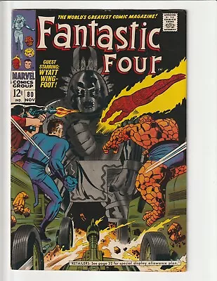 Buy Fantastic Four # 80 Nice FN/VF Marvel Comic Book 1968 Tomazooma The Living Totem • 30.87£