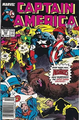 Buy Captain America # 352 (Apr 1989 Marvel) 1st App Soviet Supreme Newsstand Edition • 24.12£