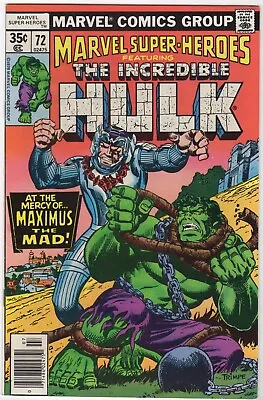 Buy Marvel Super Heroes #72  ( Hulk )  (Marvel 1967)  NM • 6.95£