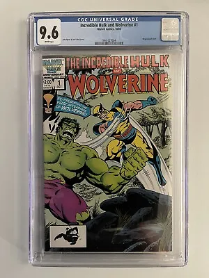 Buy Incredible Hulk And Wolverine #1  ***cgc 9.6 Nm  ***white Pages***  Marvel 1986 • 175.89£