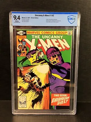 Buy Uncanny X-Men 142, Days Of Future Past, Classic, Byrne, CGC Graded 9.4 • 150.92£