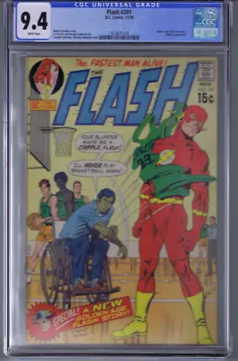 Buy Flash #201 DC 1970 CGC 9.4 (NEAR MINT ) GOLDEN AGE FLASH SOLO STORY • 119.93£