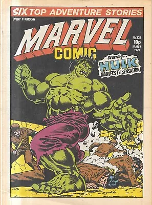 Buy Vintage Marvel Comic No 332 March 7th 1979 Hulk Dracula Daredevil Conan • 0.99£