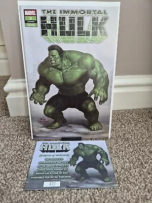 Buy THE IMMORTAL HULK #2 Inyhuk Lee Variant LTD To 800 With COA. 172 Of 800 • 15£