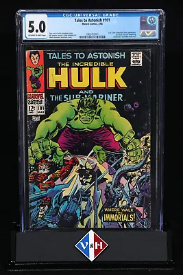 Buy Tales To Astonish #101 ~ CGC 5.0 ~ Stan Lee Story ~ Last Issue ~ Marvel (1968) • 67.51£