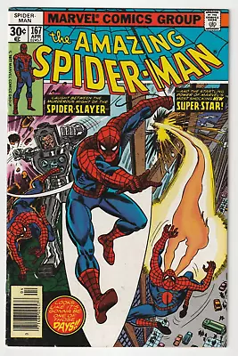 Buy Amazing Spider-Man #167 (Marvel Comics 1977) VF+ 1st Will-O'-The-Wisp Key Nice! • 14.47£