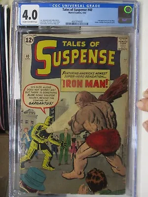 Buy Tales Of Suspense #40 CGC 4.0 VG 1st Gold Armor Iron Man • 873.78£