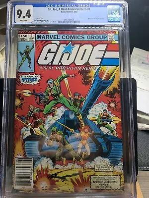 Buy G.I. Joe A Real American Hero #1 CGC 9.4 Newsstand White Pages Marvel 1982 Gijoe • 277.55£