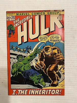 Buy INCREDIBLE HULK #149 1972 1st Appearance Of The Inheritor! BRONZE AGE • 19.12£