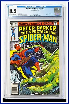 Buy Spectacular Spider-Man #31 CGC Graded 8.5 Marvel 1979 Of White Pages Comic Book. • 71.15£