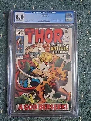 Buy Thor #166 CGC 6.0 (1969) 2nd Full Appearance Of HIM (Adam Warlock) • 85£