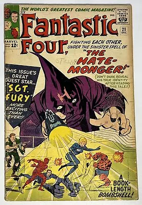 Buy Fantastic Four #21 (1963) In 3.0 Good/Very Good • 99.93£