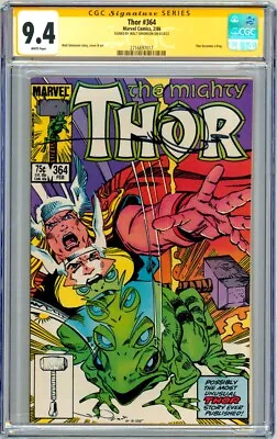 Buy Thor #364 CGC SS 9.4 SIGNED Walt Simonson Cover Story & Art 1st Throg Thor Frog • 110.68£