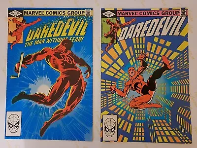 Buy DAREDEVIL #185-186 (Marvel 1982) FRANK MILLER Ft TURK KINGPIN STILT-MAN Set Of 2 • 9.99£