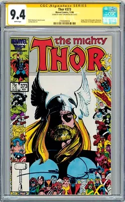 Buy 1986 Thor #373 CGC SS 9.4 SIGNED Walt Simonson ~ Anniversary Frame Cover Art • 118.25£
