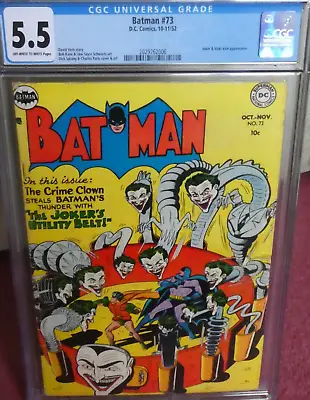 Buy DC COMICS BATMAN 73 Golden Age 1952 FN- 5.5 Appearance Joker Utility Belt • 1,775£