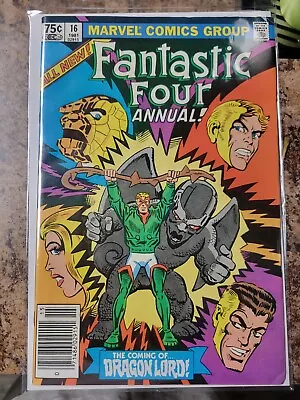 Buy Fantastic Four Annual #16 (1981) 1st Dragon Lord App Bronze Age Marvel Comics VF • 5.56£