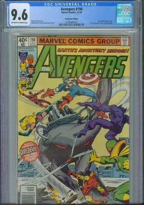 Buy Avengers #190 Cgc 9.6, 1979, Daredevil Appearance, Newsstand Edition • 68.93£