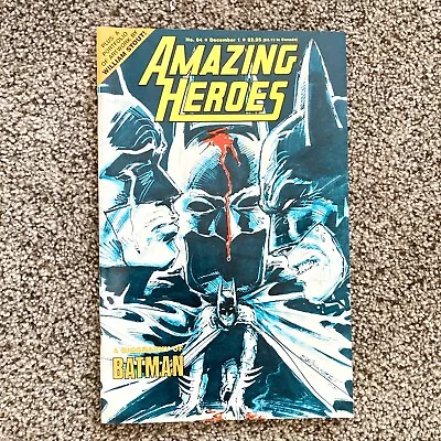 Buy Amazing Heroes 84 (1985) 9.4 Biography Of Batman, OMAC, William Stout Portfolio • 8.03£