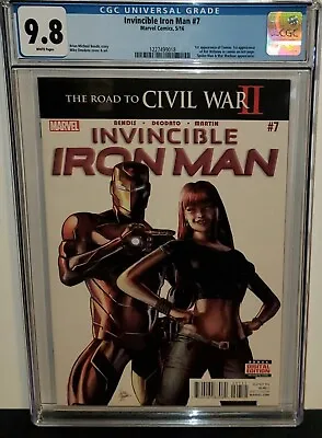 Buy Invincible Iron Man #7 Cgc 9.8 1st Print 1st App Of Riri Williams Aka Ironheart! • 119.46£