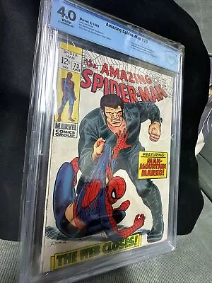 Buy Amazing Spider-man Issue 73 CBCS 4.0 1969 1st Silvermane  WHITE PAGES • 71.92£