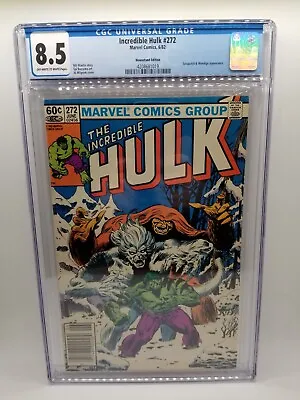 Buy Marvel Comics Incredible Hulk #272 NEWSTAND CGC 8.5 1982 3rd Rocket Raccoon App • 103.93£