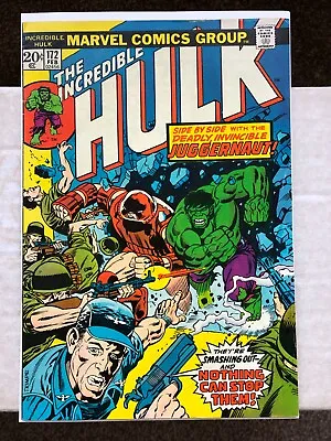 Buy Incredible Hulk 172 (1972) Juggernaut App. X-Men Cameo, Cents • 24.99£
